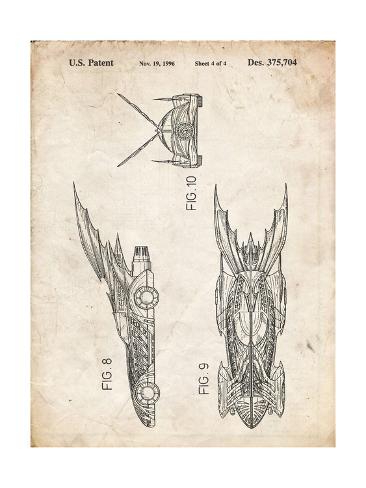 Giclee Print: PP311-Vintage Parchment Batman and Robin Batmobile Patent Poster by Cole Borders: 24x18in