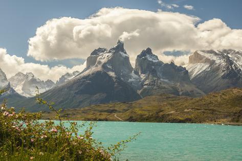 Premium Photographic Print: Chile, Patagonia. Lake Pehoe and The Horns mountains. by Jaynes Gallery: 36x24in