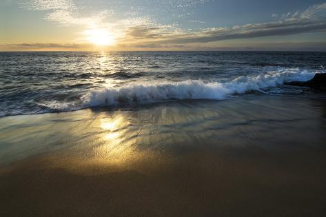 Premium Photographic Print: USA, California, La Jolla. Sunset over beach. by Jaynes Gallery: 36x24in