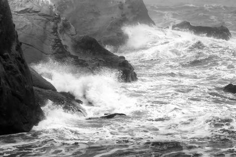 Premium Photographic Print: USA, Oregon, Bandon. Storm waves on coast. by Jaynes Gallery: 36x24in