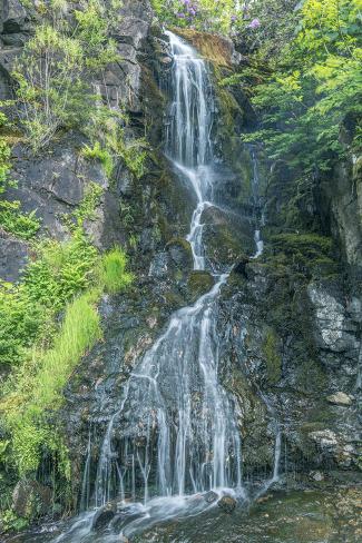 Photographic Print: UK, Scotland, Isle of Skye, Dunvegan Castle, Garden Waterfall by Rob Tilley: 36x24in
