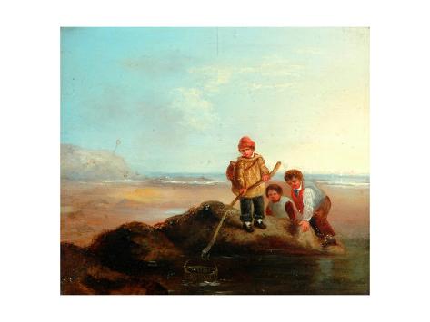 Giclee Print: The Shrimpers by William Collins: 32x24in