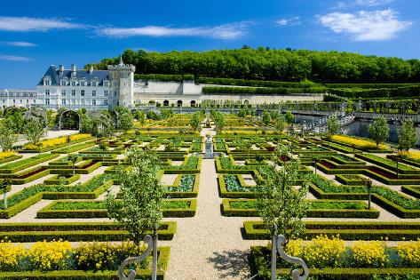 Photographic Print: Villandry Castle with Garden, Indre-Et-Loire, Centre, France by phbcz: 24x16in
