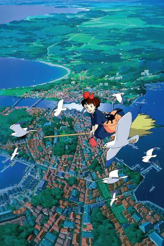 Photographic Print: KIKI'S DELIVERY SERVICE [1989] (MAJO NO TAKKYUBIN), directed by HAYAO MIYAZAKI.: 12x8in