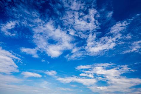 Photographic Print: Blue Sky and Clouds by mmphoto: 24x16in