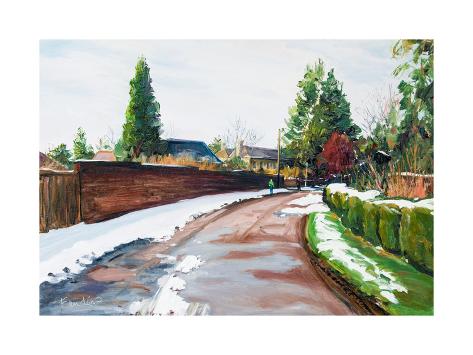 Giclee Print: Winter Road in Sevenoaks by Anthony Fandino: 32x24in