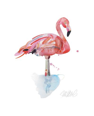 Art Print: Flamingo by Steve Klinkel: 27x22in
