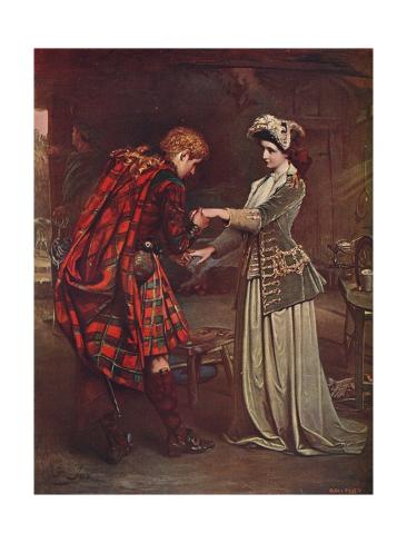 Giclee Print: 'Prince Charlie's Farewell to Flora MacDonald, 1746' (1905) : 12x9in