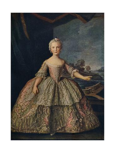 Giclee Print: 'Isabella de Bourbon, Infanta of Parma', 1747 (c1927) by Jean-Marc Nattier: 12x9in