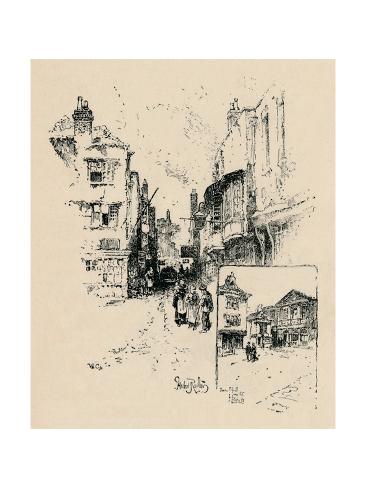 Giclee Print: 'Market Street, Windsor', 1895: 12x9in