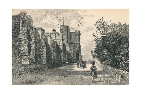 Giclee Print: 'North Terrace and Winchester Tower', 1895: 18x12in