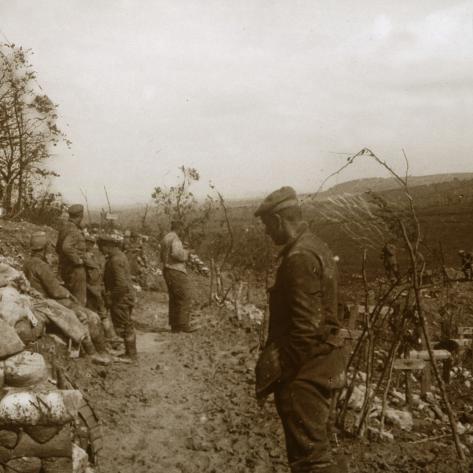 Photographic Print: German front line, Verdun, northern France, c1914-c1918: 16x16in