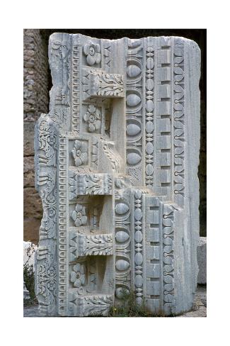 Giclee Print: Architectural fragment from the baths of Antoninus Pius, 2nd century: 24x16in