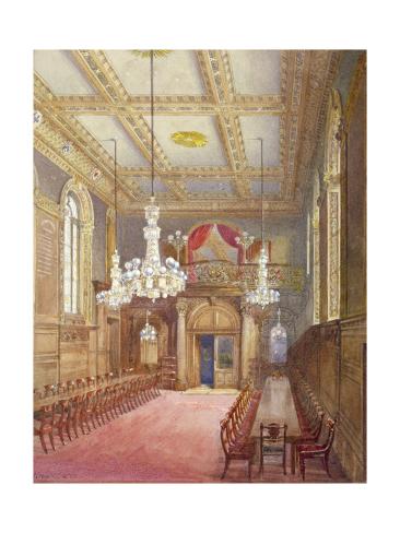 Giclee Print: Interior of the Vintners' Hall, Upper Thames Street, London, 1888 by John Crowther: 24x18in