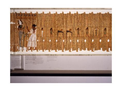 Giclee Print: Funerary papyrus of the Steward, Sethnakahte by Werner Forman: 12x9in