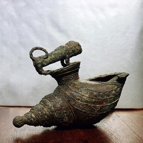 Photographic Print: Lost wax cast bronze vessel, Igbo Ukwu, eastern Nigeria, 9th century by Werner Forman: 16x16in