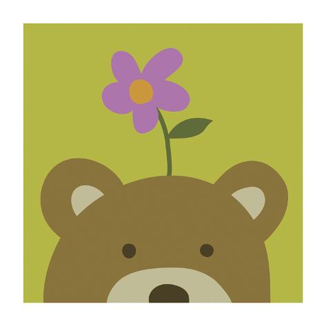 Art Print: Peek-a-Boo VI - Bear by Yuko Lau: 28x28in