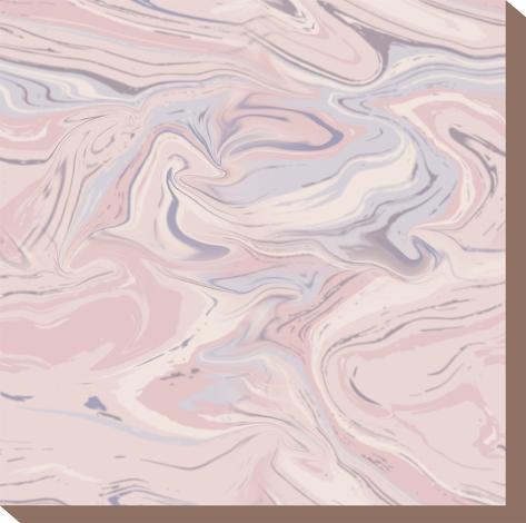 Stretched Canvas Print: Pink Marble by Lebens Art: 12x12in