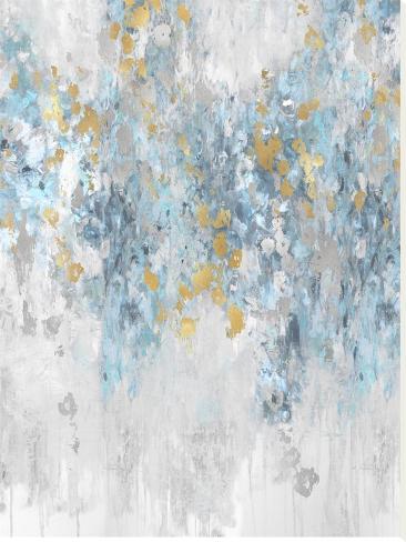 Stretched Canvas Print: Cascade Aqua by Nikki Robbins: 54x40in