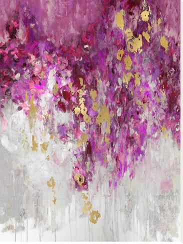 Stretched Canvas Print: Cascade Magenta by Nikki Robbins: 54x40in