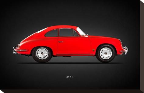 Stretched Canvas Print: Porsche 356B 1961 by Mark Rogan: 10x15in