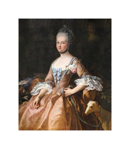 Premium Giclee Print: Portrait de Marie-Adelaide de France by Jean-Marc Nattier: 12x10in