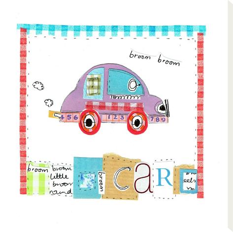 Stretched Canvas Print: Car by Liz and Kate Pope: 24x24in