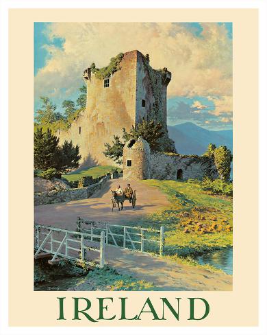 Giclee Print: Ireland - Ross Castle, Killarney by William Medcalf: 20x16in