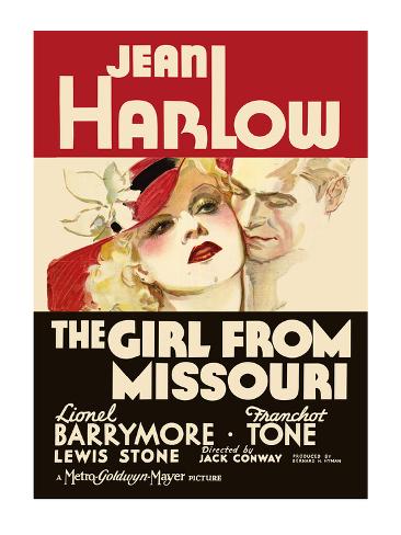 Premium Giclee Print: The Girl from Missouri - Starring Jean Harlow, Lionel Barrymore, Jean Franchot by Pacifica Island Art: 24x18in