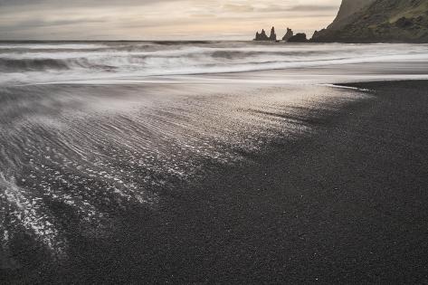 Photographic Print: Iceland, Reynisfjara Beach by John Ford: 12x8in