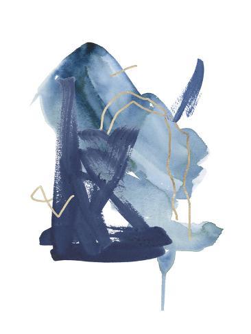 Art Print: Indigo Collide II by Melissa Wang: 12x9in