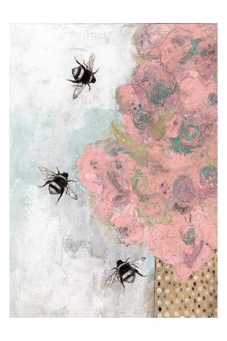 Art Print: 3 Bees by Sarah Ogren: 18x12in