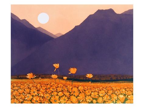 Giclee Print: Marigold Mountain by Phil Greenwood: 12x9in