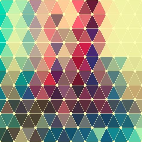 Art Print: Vector Abstract Colorful Geometric Pattern by Maksim Krasnov: 12x12in