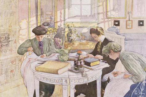 Giclee Print: Trousseau, Published in Lasst Licht Hinin, (Let in More Light) 1910 by Carl Larsson: 18x12in
