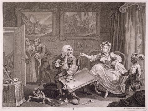 Giclee Print: A Harlot's Progress, Plate Ii, from 'The Original and Genuine Works of William Hogarth' by William Hogarth: 12x9in