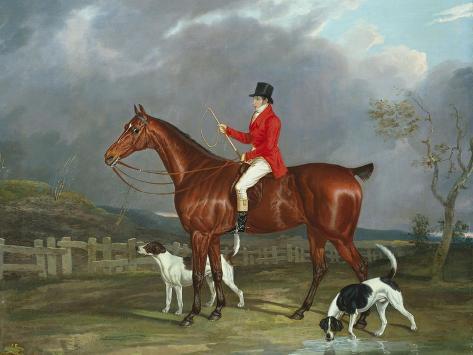 Giclee Print: A Huntsman and Hounds, 1824 by David of York Dalby: 12x9in