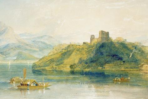 Giclee Print: Chateau De Rinkenberg, on the Lac De Brienz, Switzerland, 1809 by J.M.W. Turner: 18x12in