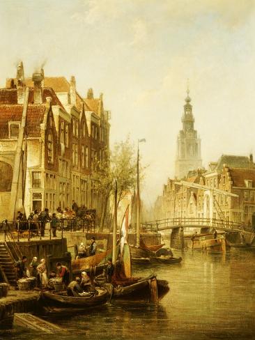 Giclee Print: Amsterdam, 1896 by Cornelis Christiaan Dommershuizen: 12x9in