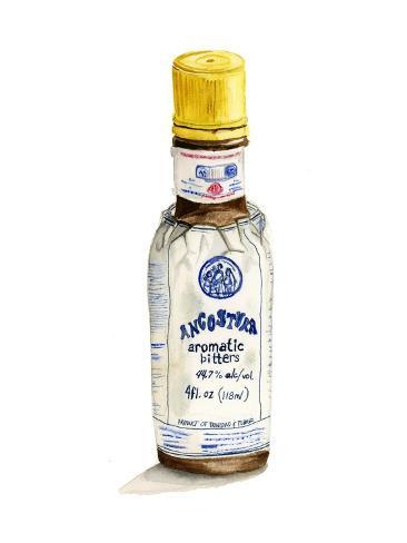 Art Print: Angostura Bitters by Stacy Milrany: 12x9in