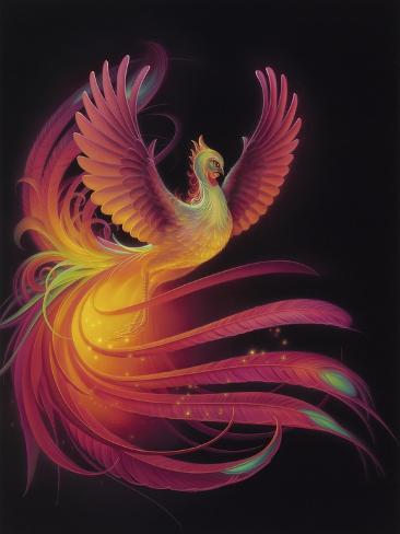 Giclee Print: Phoenix by Kirk Reinert: 12x9in