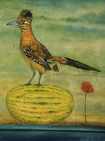 Giclee Print: Roadrunner by Leah Saulnier: 12x9in