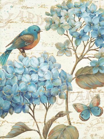 Art Print: Blue Garden II Crop by Daphne Brissonnet: 12x9in