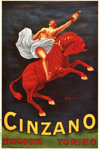 Art Print: Vermouth Cinzano by Leonetto Cappiello: 18x12in