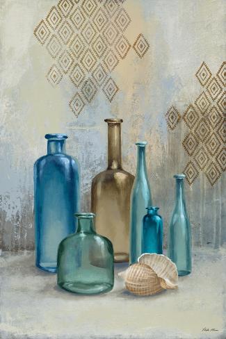 Art Print: Glass Bottles II by Michael Marcon: 18x12in