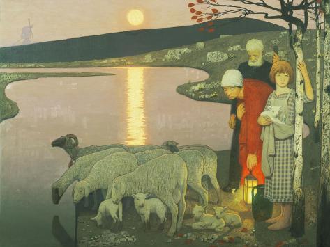 Giclee Print: Pastoral by Frederick Cayley Robinson: 12x9in