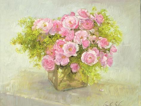 Giclee Print: Alchemilla and Roses, 1999 by Timothy Easton: 12x9in