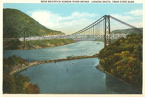 Art Print: Bridge over Hudson River, New York: 18x12in