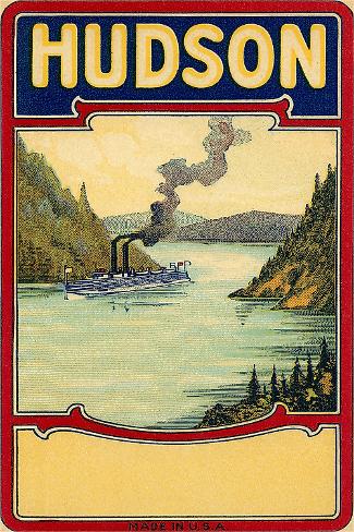 Art Print: Steamboat on the Hudson River: 18x12in