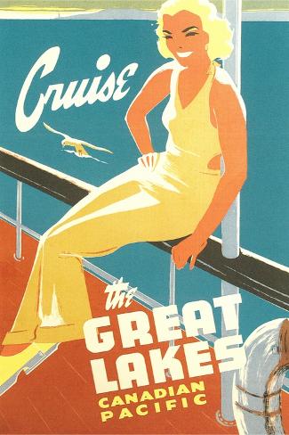 Art Print: Cruise the Great Lakes: 18x12in
